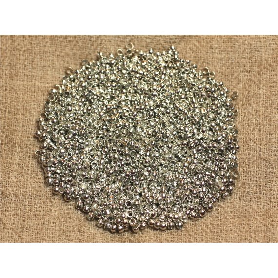 1000pc env - Perles à écraser Métal Argenté qualité 2mm - 4558550024886 