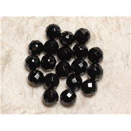 2Stk - Steinperlenbohrer 2,5 mm - Facettierter Onyx 10 mm 4558550024756