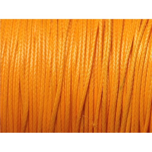 10 mètres - Cordon de Coton Ciré 0.8mm Jaune Orange Safran   4558550093509 