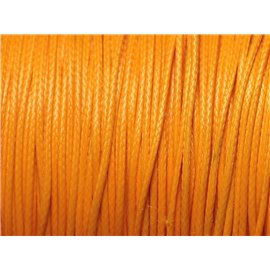 10 meters - Waxed Cotton Cord 0.8mm Yellow Orange Saffron 4558550093509 