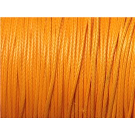 10 metres - Fil Corde Cordon Coton Ciré 0.8mm Jaune Orange Safran - 4558550093509