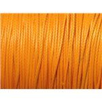 10 mètres - Cordon de Coton Ciré 0.8mm Jaune Orange Safran   4558550093509 