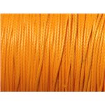 10 mètres - Cordon de Coton Ciré 0.8mm Jaune Orange Safran   4558550093509 
