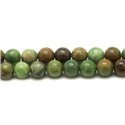 6pc - Perles de Pierre - Opale Verte Boules 8mm   4558550024978