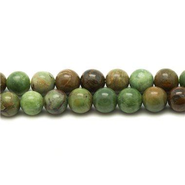 6pc - Perles de Pierre - Opale Verte Boules 8mm   4558550024978