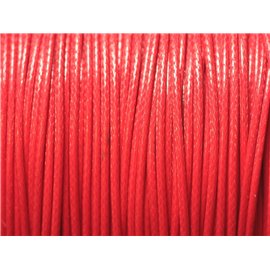 5 metros - Cordón de algodón encerado 1 mm Rojo 4558550025005 