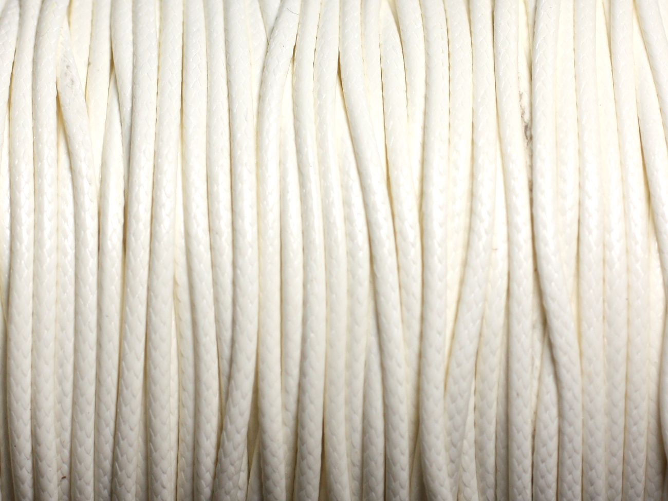 5 Mètres - Cordon de Coton Ciré 1mm Blanc - 4558550025098 