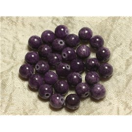 10st - Stenen kralen - Paarse en Mauve Jade ballen 8 mm 4558550025173