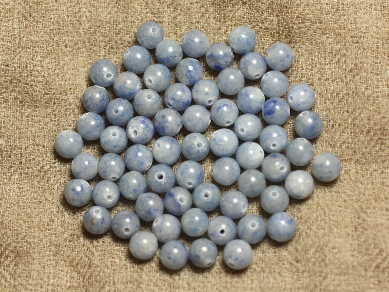10pc - Perles de Pierre - Jaspe Bleue Boules 6mm   4558550025210