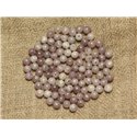 20pc - Perles de Pierre - Jaspe Mauve 4mm   4558550025357