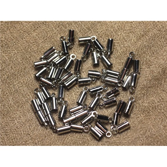 200pc - Embouts Métal Argenté pour Cordons 2-2.5mm - 4558550025432