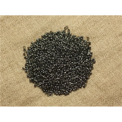 Sachet 1000pc environ - Perles à écraser Métal Noir Qualité 2x1.2mm   4558550025449