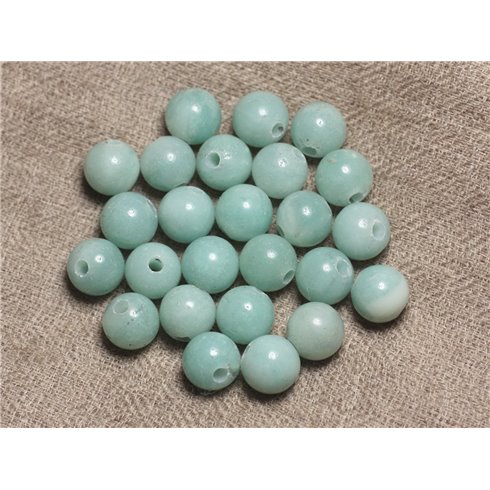 2pc - Perles de Pierre Perçage 2.5mm - Amazonite Boules 10mm  4558550025524