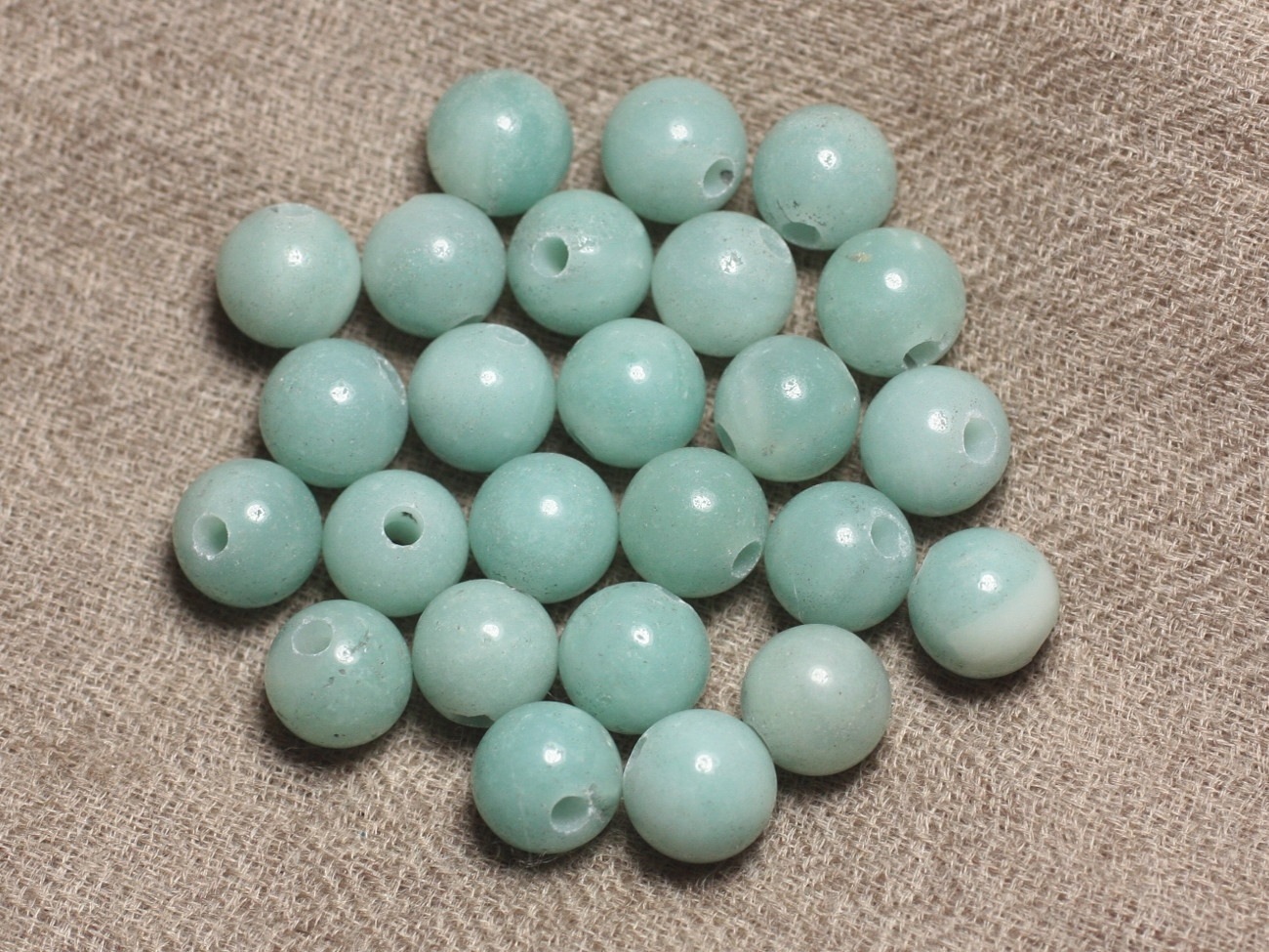 2pc - Perles de Pierre Perçage 2.5mm - Amazonite Boules 10mm  4558550025524