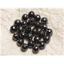 5pc - Perles de Pierre Perçage 2.5mm - Hématite Facettée 8mm  4558550024671
