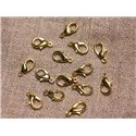 100pc - Fermoirs Mousquetons 12mm Métal Doré Qualité   4558550025616 