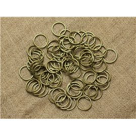 100pc - Anillos 10mm Metal Bronce sin níquel 4558550025654