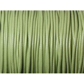 5 metros - Cordón de algodón encerado 1,5 mm Verde lima 4558550025722 