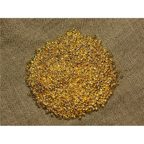 Sachet 1000pc environ - Perles à écraser Métal Doré Qualité 2x1.2mm   4558550025784