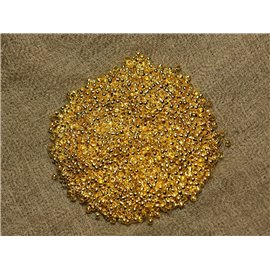 1000pc environ - Appret Perles à écraser intercalaires Métal Doré boules 2mm - 4558550025784