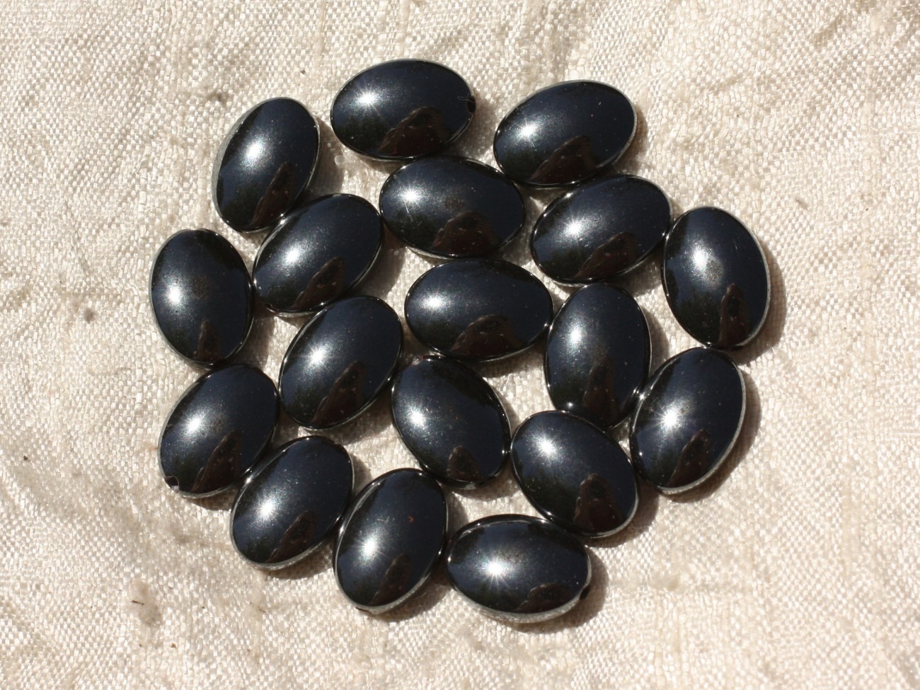 4pc - Perles de Pierre - Hématite Ovales 14x10mm   4558550017871