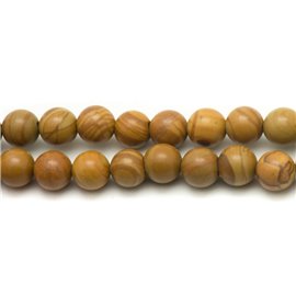 4pc - Stone Beads - Wood Jasper Balls 12mm 4558550007728