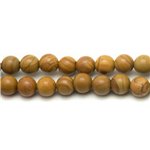 4pc - Perles de Pierre - Jaspe Bois Boules 12mm   4558550007728