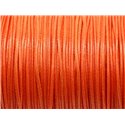 5 Mètres - Cordon de Coton Ciré Orange 1mm   4558550025890 