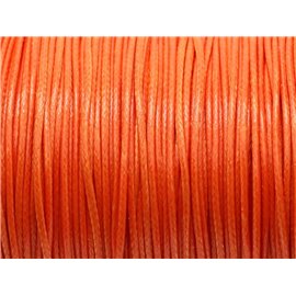 5 Meter - Fadenschnur gewachste Baumwolle 1mm Karotte Orange - 4558550025890