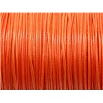 5 Mètres - Cordon de Coton Ciré Orange 1mm   4558550025890 