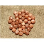 5pc - Perles Pierre de Soleil Boules Facettées 7mm   4558550025913