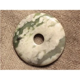 Pendentif Pierre semi précieuse - Jade verte et blanche Donut Pi 40mm 4558550026033  Pendentif Pierre semi précieuse - Jade verte et blanche Donut Pi 40mm 4558550026033