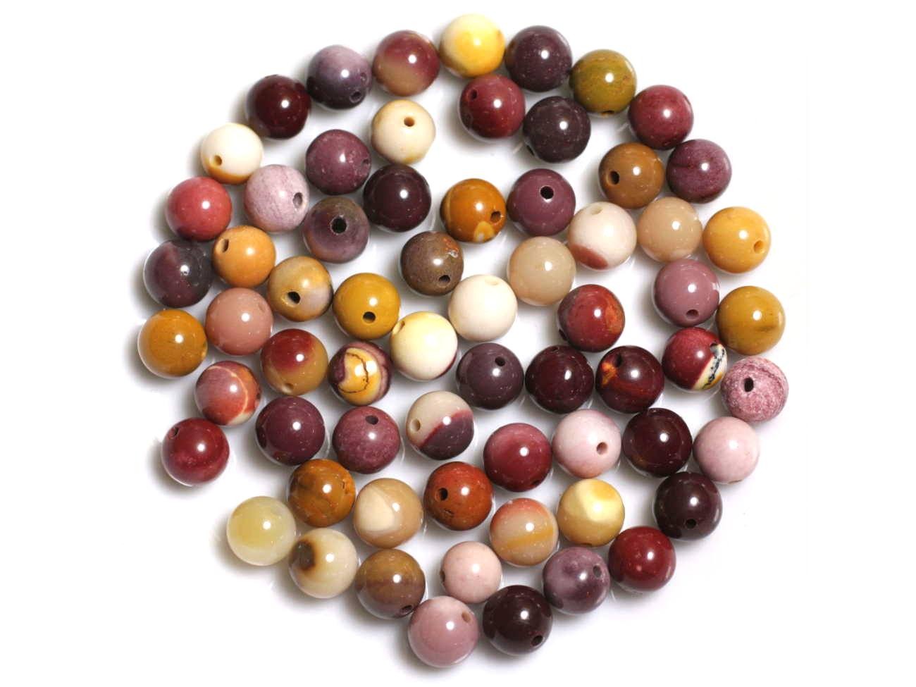 20pc - Perles de Pierre - Jaspe Mokaïte Boules 4mm   4558550026170 