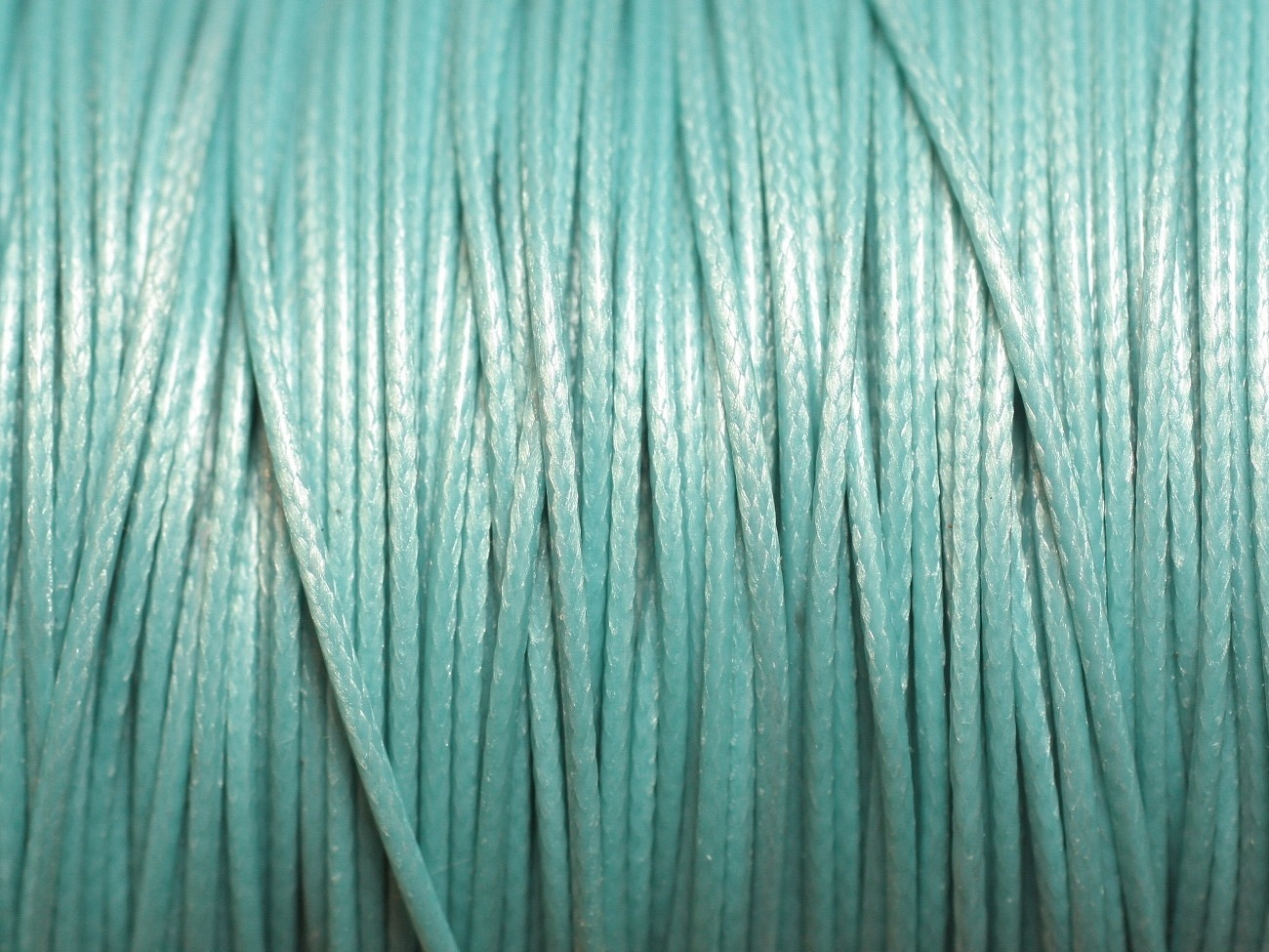 5 Mètres - Cordon de Coton Ciré 1mm Bleu Turquoise   4558550026262 