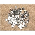 5pc - Perles Breloques Acier Chirurgical Coeurs 6mm   4558550026354