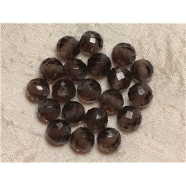 Perline di pietra foratura 2,5 mm - Quarzo fumé sfaccettato 10 mm 4558550024794