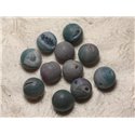 1pc - Perle de Pierre Perçage 2.5mm - Agate Bleue Mat Boule 18mm   4558550026521