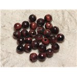 2pc - Perles de Pierre Perçage 2.5mm - Oeil de Taureau Facetté 8mm  4558550026538