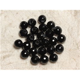 5pc - Stone Beads Drill 2.5mm - Faceted Onyx 8mm 4558550026590