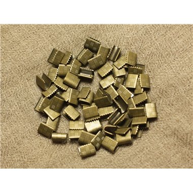 20pc - Embouts sans attache métal Bronze sans nickel 7x5.5mm   4558550026606