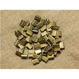 20 delig - Eindkappen zonder metalen clip Nikkelvrij brons 7x5.5mm 4558550026606