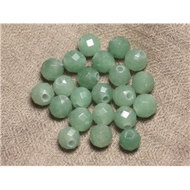2pc - Stone Beads Drill 2.5mm - Faceted Aventurine 10mm 4558550026682