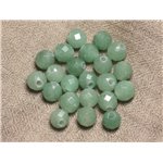 2pc - Perles de Pierre Perçage 2.5mm - Aventurine Facettée 10mm  4558550026682