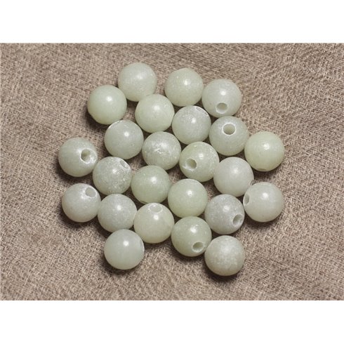 5pc - Perles de Pierre Perçage 2.5mm - Jade 10mm  4558550026699