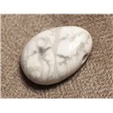 Pendentif en Pierre semi précieuse - Howlite Goutte 25mm   4558550026705