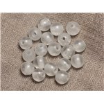 4pc - Perles de Pierre Perçage 2.5mm - Cristal Quartz Mat Boules 10mm   4558550026712