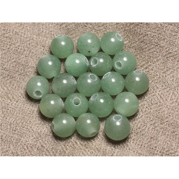 5pc - Perles de Pierre Perçage 2.5mm - Aventurine Boules 10mm   4558550026743