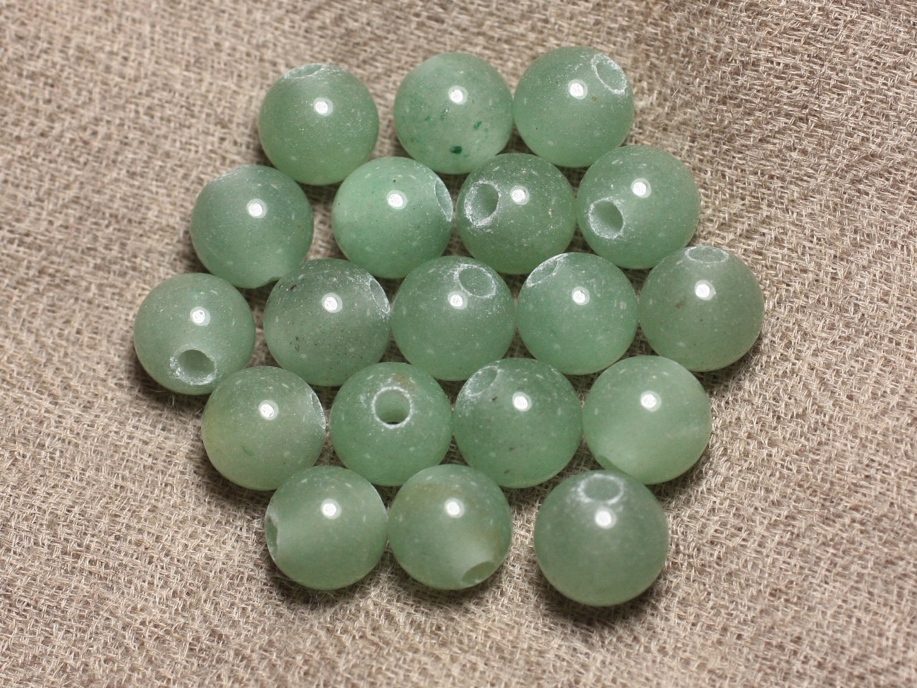 5pc - Perles de Pierre Perçage 2.5mm - Aventurine Boules 10mm   4558550026743