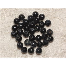 2pc - Perles de Pierre Perçage 2.5mm - Oeil de Faucon Facetté 8mm  4558550026866