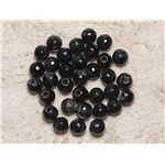 2pc - Perles de Pierre Perçage 2.5mm - Oeil de Faucon Facetté 8mm  4558550026866